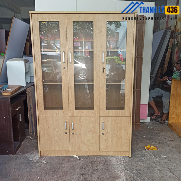 Tủ Hồ Sơ Cửa Kính 3 Cánh Cũ Đẹp 90% tu-ho-so-cu-2 Tủ Hồ Sơ Cửa Kính 3 Cánh Cũ Đẹp 90%